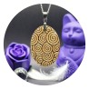 Pendentif Spirales Ovale Bois