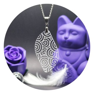 Pendentif Spirales "Feuille" Acrylique