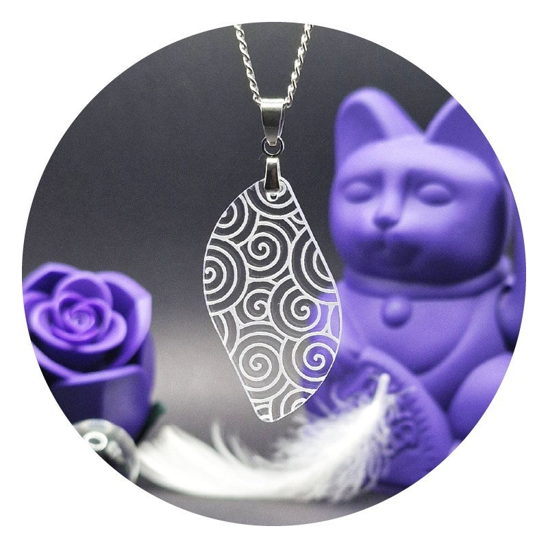 Spirals "Leaf" Acrylic Pendant