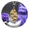 Pendentif Kumo "Feuille" Bois