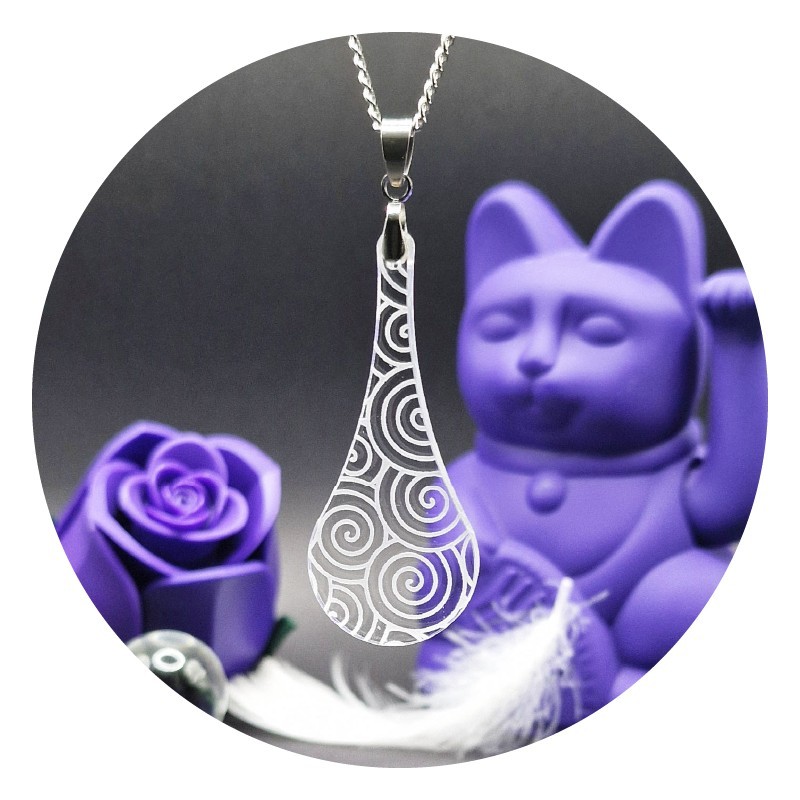 Spirals "Teardrop" Acrylic Pendant