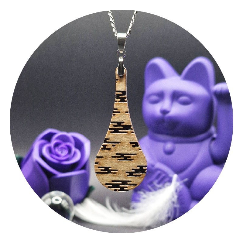 Kumo "Teardrop" Wooden Pendant