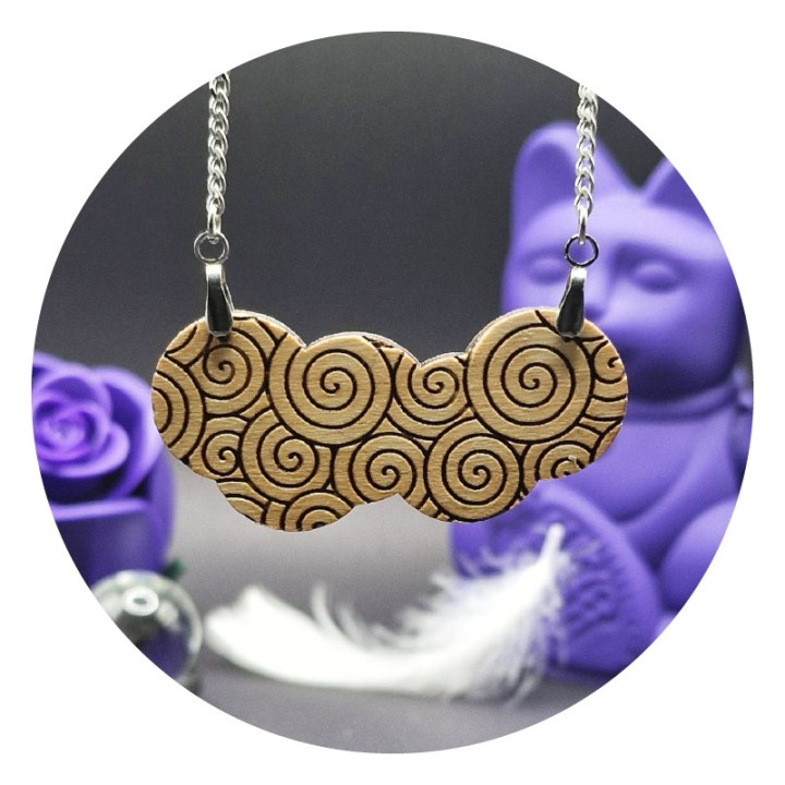 Spirals Wooden Necklace