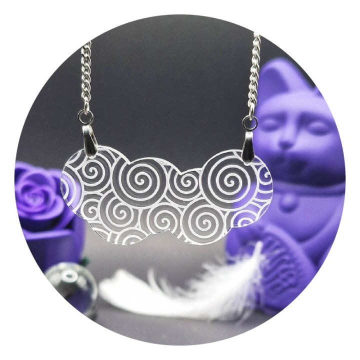 Collier Spirales Acrylique