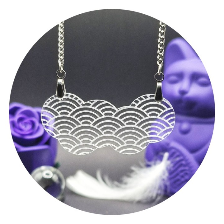 Seigaiha Acrylic Necklace