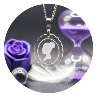 Cameo Acrylic Back Necklace