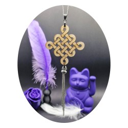 Infinity Knot Wooden Pendant