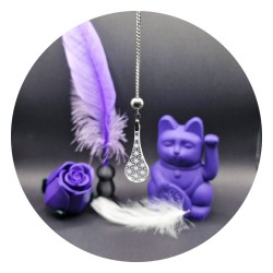Asanoha "Teardrop" Acrylic Back Necklace