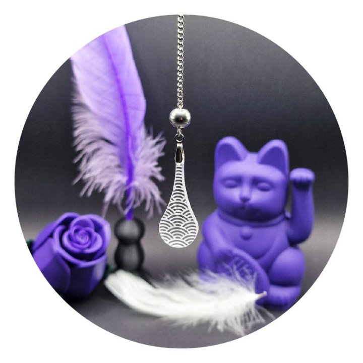 Spirals "Teardrop" Acrylic Back Necklace