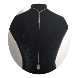 Seigaiha Oval Acrylic Back Necklace