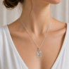 Hamsa Acrylic Silver or Gold Pendant