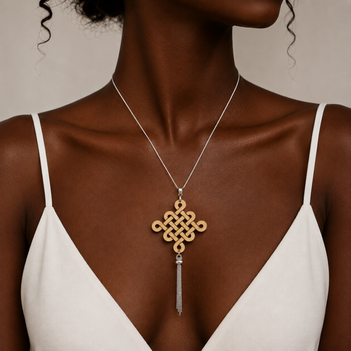 Pendentif Infinity Knot Bois