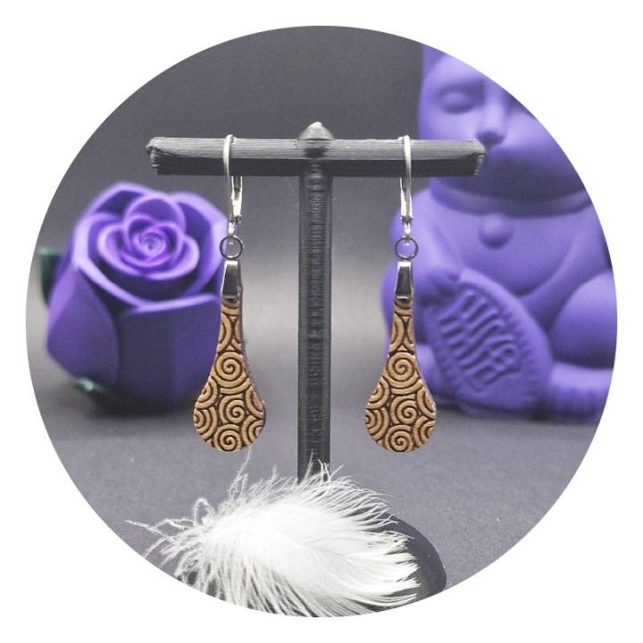 Boucles d'oreilles Spirales "Larme"