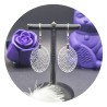 Boucles d'oreilles Seigaiha Ovales Acrylique