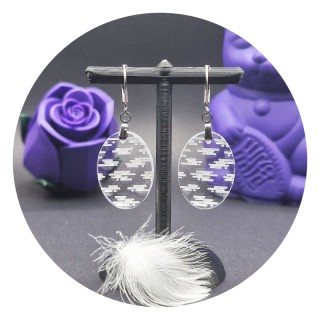 Boucles d'oreilles Kumo Ovales Acrylique