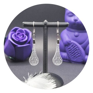Spirals "Teardrop" Acrylic Earrings